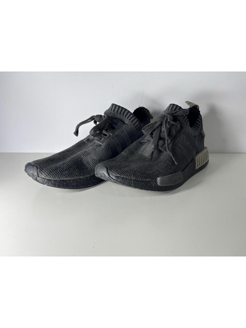 Adidas NMD R1 AQ1248 Black PK Running Sneakers Mens Size 9 1/2 Boost